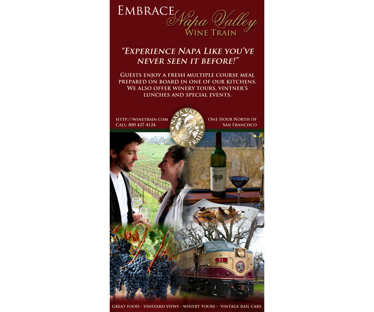 Design Annonce  par bruemagazine pour Napa Valley Wine Train | Design #2128335