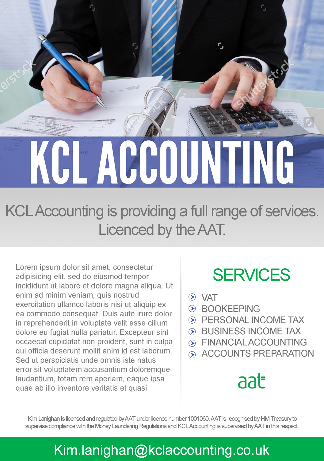 Design de Flyer par leuchi pour KCL Accounting | Design #9868679