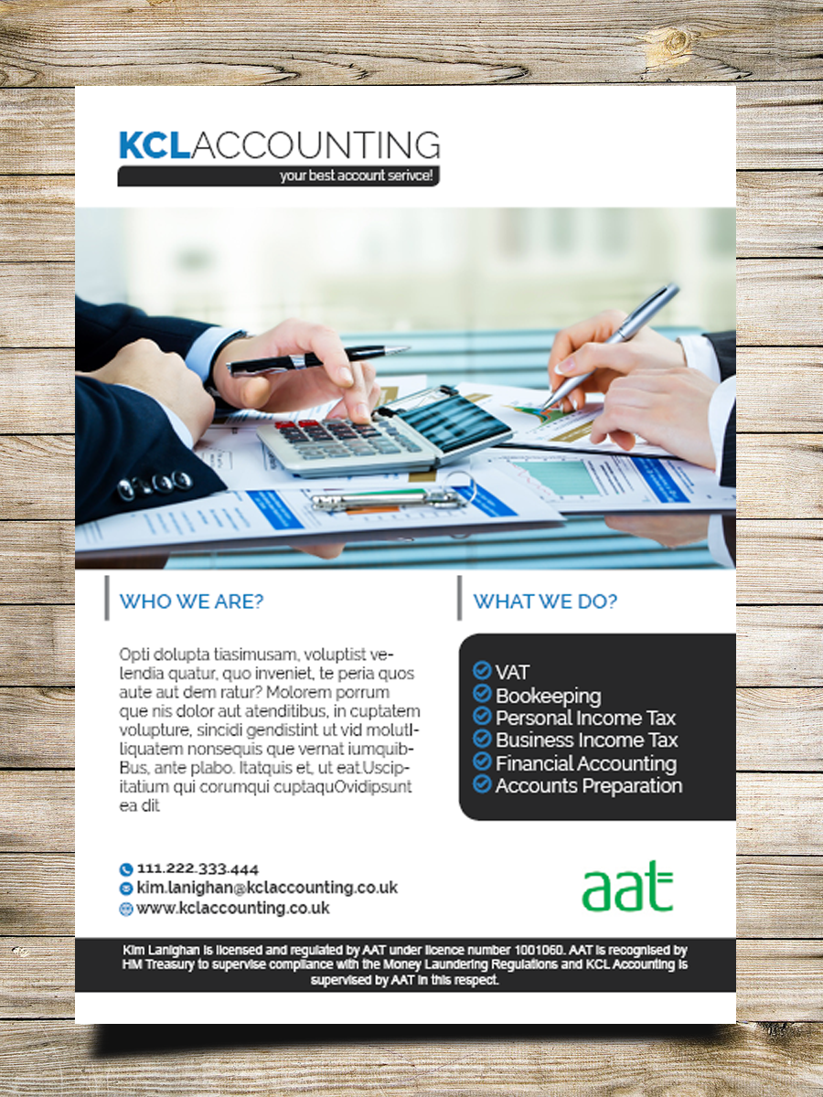 Flyer Design by Masha K for KCL Accounting | Design #9855303