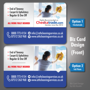 Visitenkarten-Design von adiazudin für ATH Cleaning Services Ltd | Design: #10344958