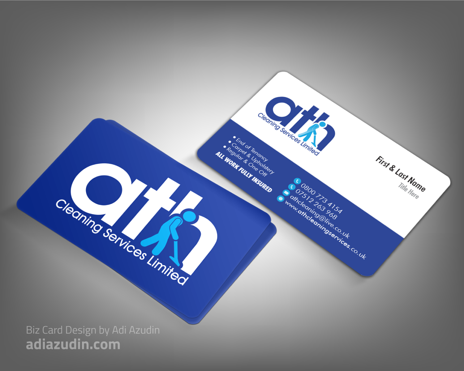 Business Card Design by adiazudin for ATH Cleaning Services Ltd | Design #9912434