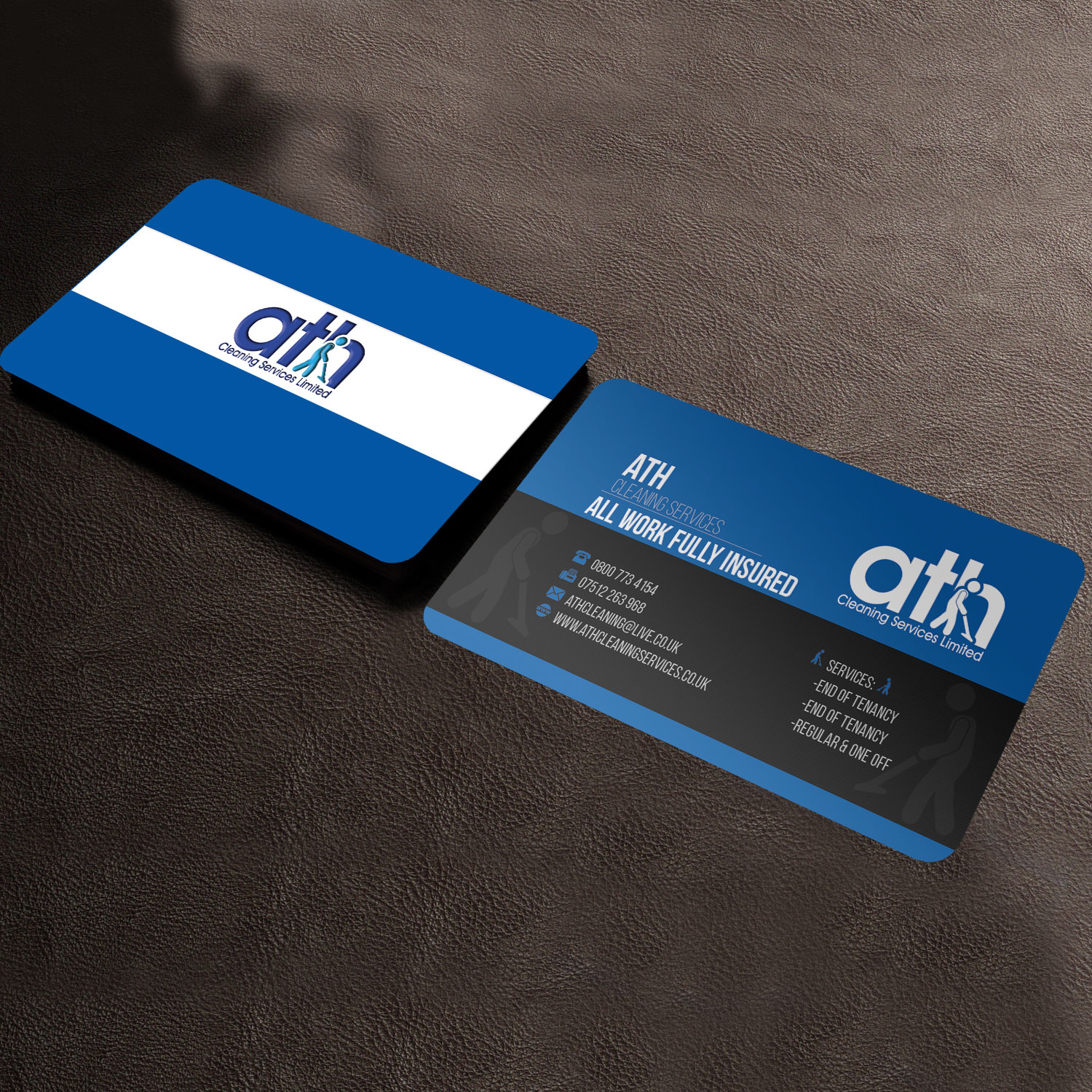 Visitenkarten-Design von alexandar_pavlovski für ATH Cleaning Services Ltd | Design #10047406