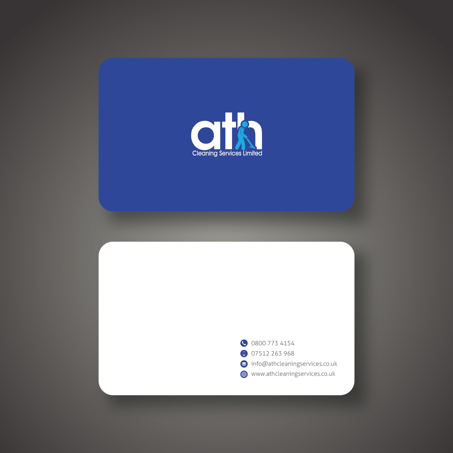 Business Card Design by Anoushay for ATH Cleaning Services Ltd | Design #10002389