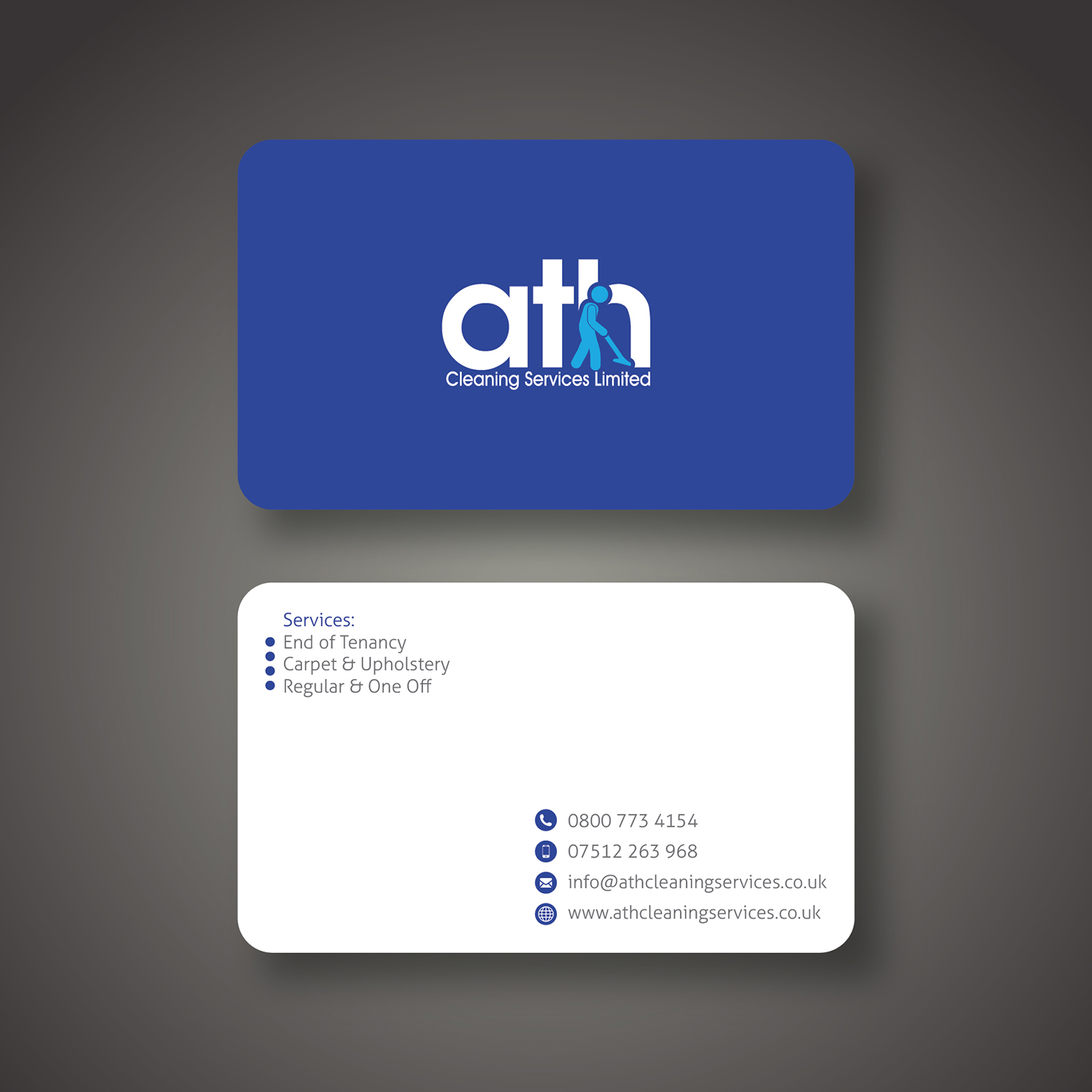 Visitenkarten-Design von Anoushay für ATH Cleaning Services Ltd | Design #10178963