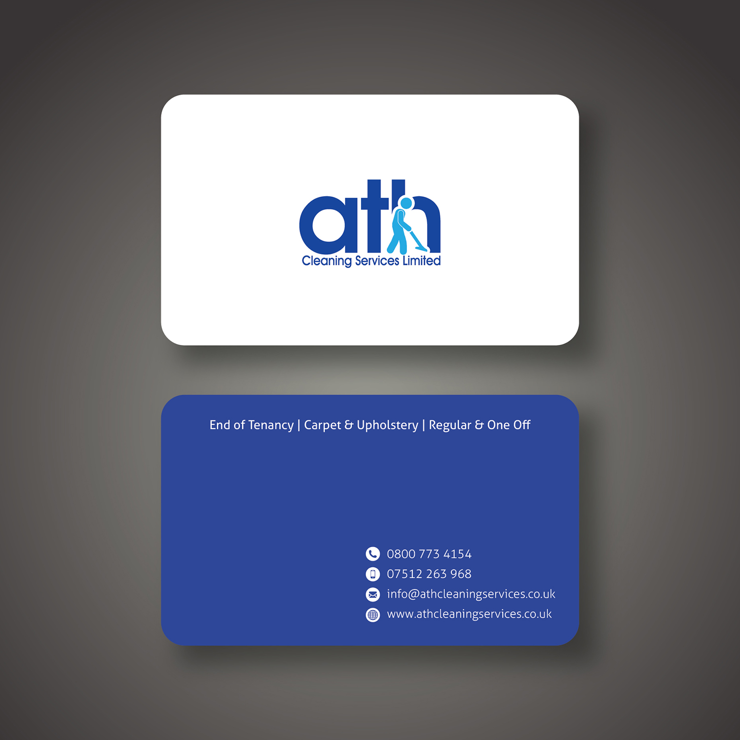 Visitenkarten-Design von Anoushay für ATH Cleaning Services Ltd | Design #10178983