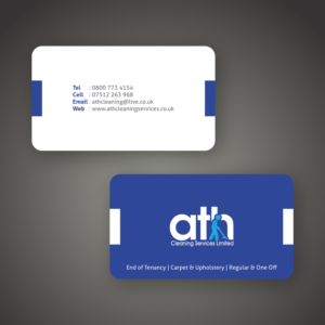 Business Card Design by Anoushay for ATH Cleaning Services Ltd | Design: #9937930