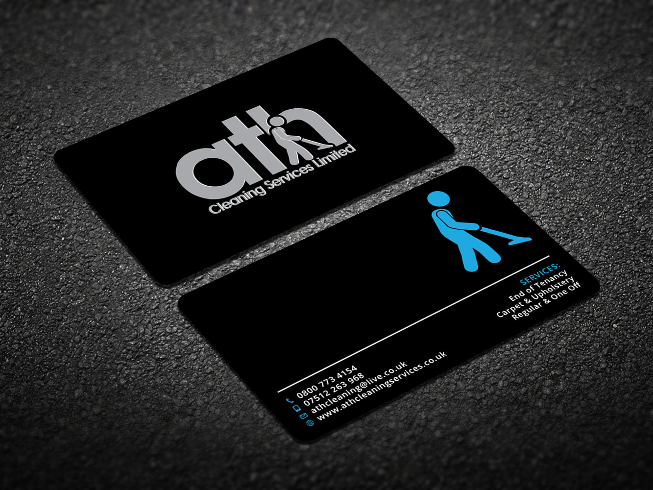Business Card Design by Verified artistry for ATH Cleaning Services Ltd | Design #10003599