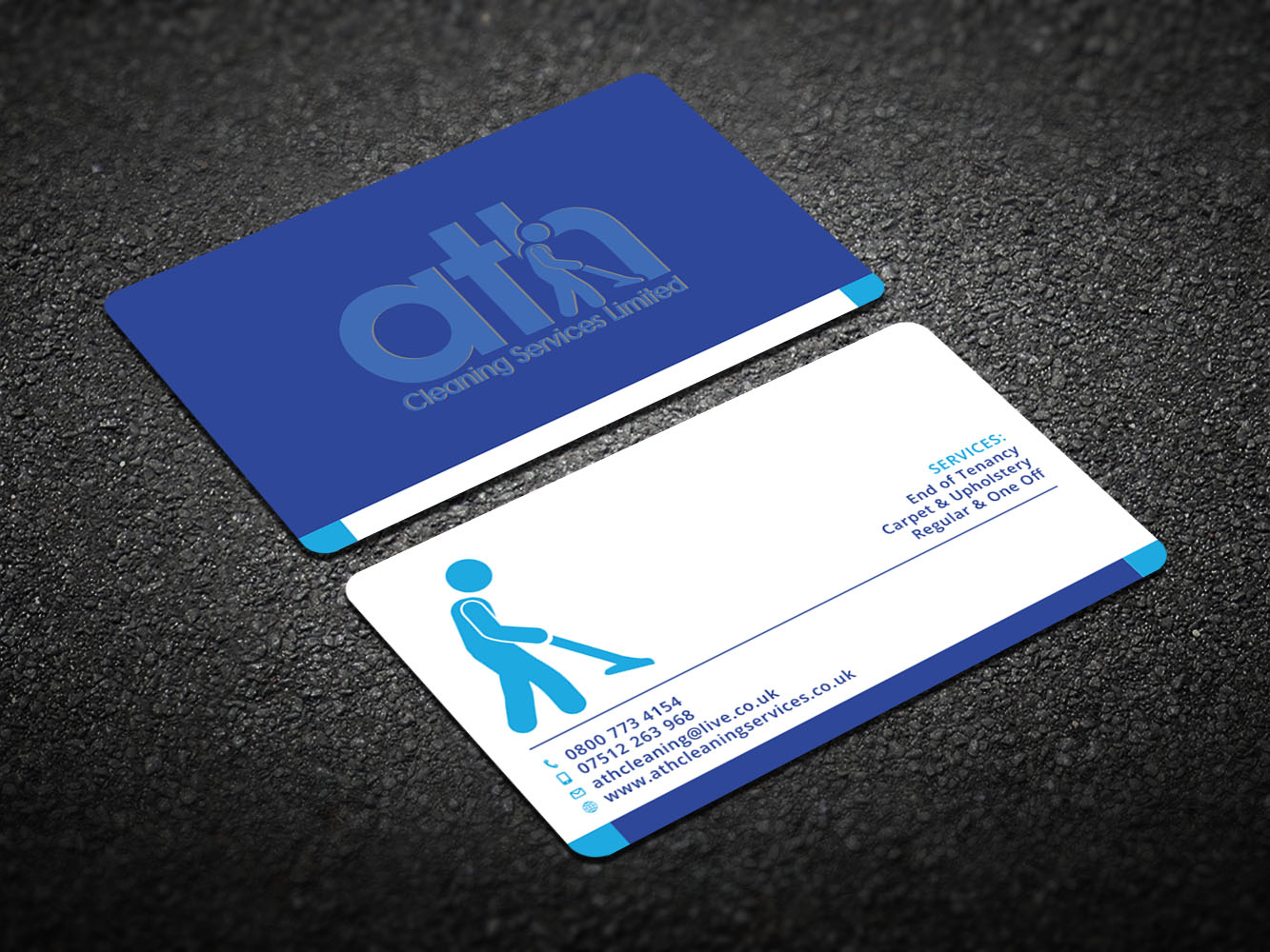 Business Card Design by Verified artistry for ATH Cleaning Services Ltd | Design #10003600