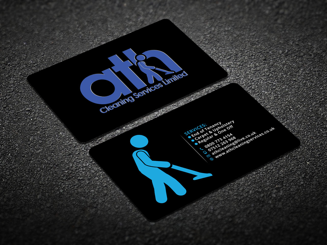 Business Card Design by Verified artistry (Design garden) for ATH Cleaning Services Ltd | Design #10003609