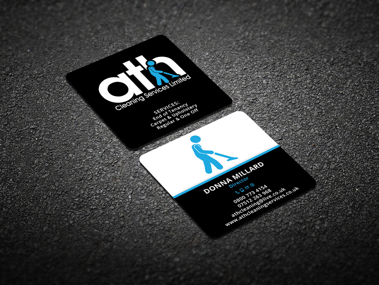 Business Card Design by Verified artistry (Design garden) for ATH Cleaning Services Ltd | Design #9949285