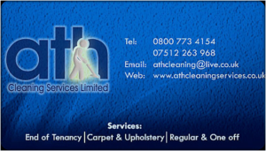 Business Card Design by codos logica technologies for ATH Cleaning Services Ltd | Design: #9931334