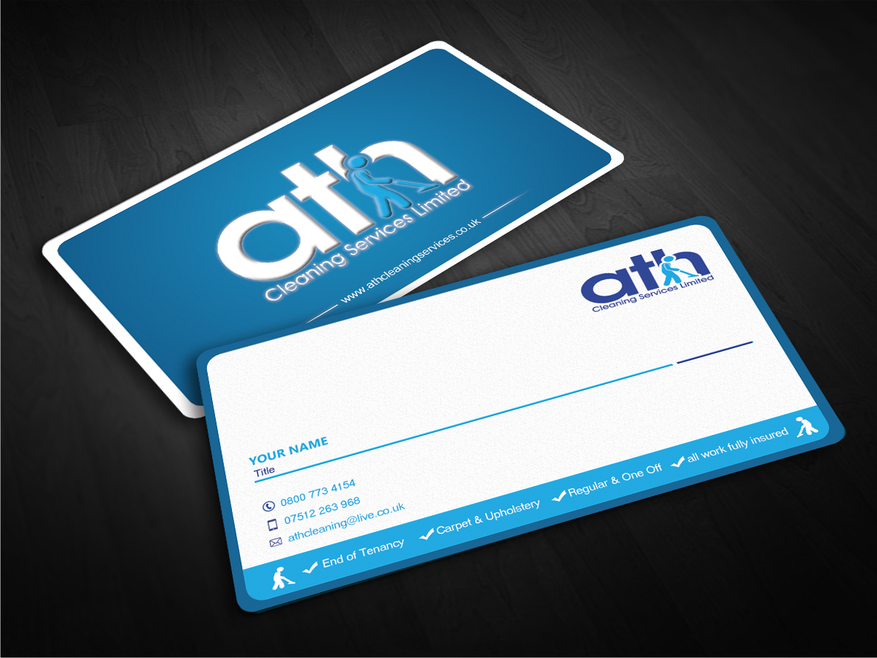 Visitenkarten-Design von EWS Webs für ATH Cleaning Services Ltd | Design #10122201