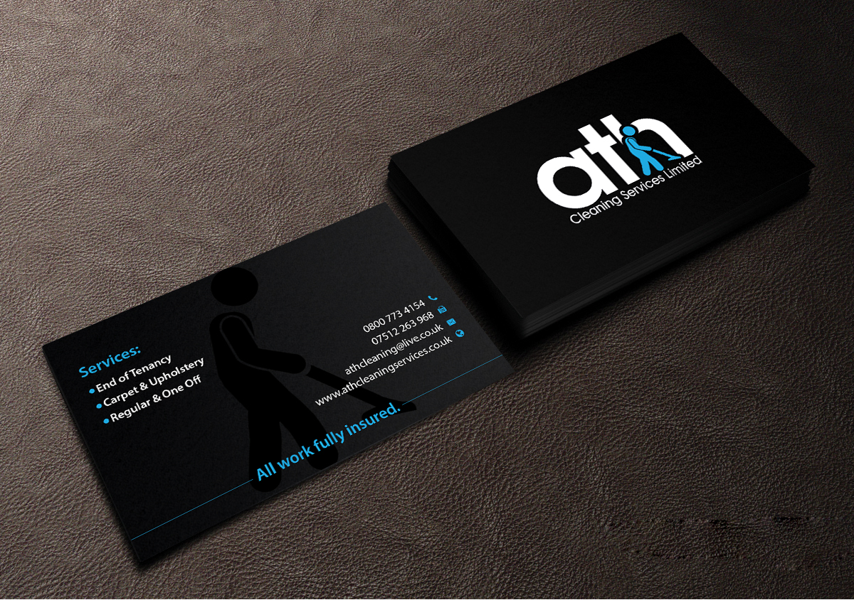 Design de Carte de Visite par Creations Box 2015 pour ATH Cleaning Services Ltd | Design #9925955