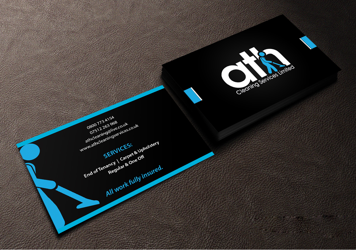 Business Card Design by Creations Box 2015 for ATH Cleaning Services Ltd | Design #9925960