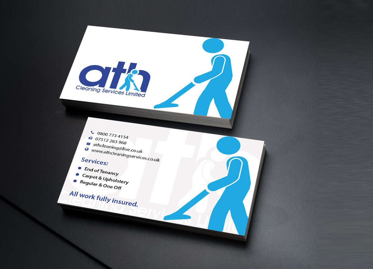 Business Card Design by Creations Box 2015 for ATH Cleaning Services Ltd | Design #9925965