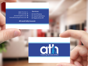 Business Card Design by Creations Box 2015 for ATH Cleaning Services Ltd | Design: #9925969