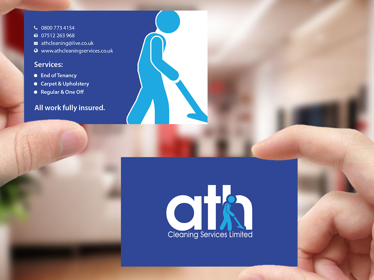 Business Card Design by Creations Box 2015 for ATH Cleaning Services Ltd | Design #9925972