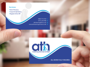 Business Card Design by Creations Box 2015 for ATH Cleaning Services Ltd | Design: #9925973