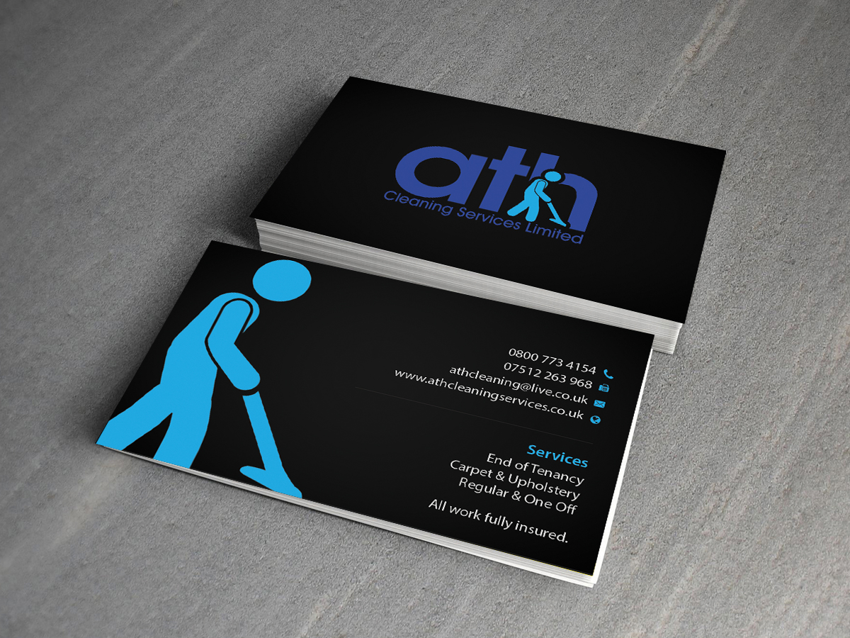 Business Card Design by Creations Box 2015 for ATH Cleaning Services Ltd | Design #9925974