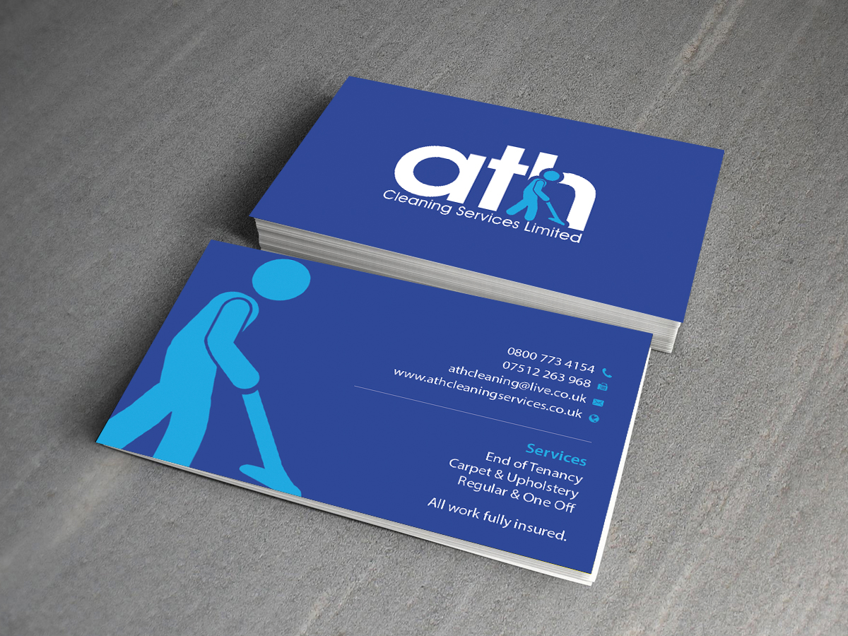 Business Card Design by Creations Box 2015 for ATH Cleaning Services Ltd | Design #9925980