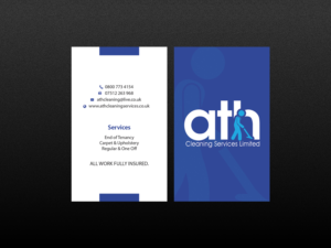 Business Card Design by Creations Box 2015 for ATH Cleaning Services Ltd | Design: #9925985