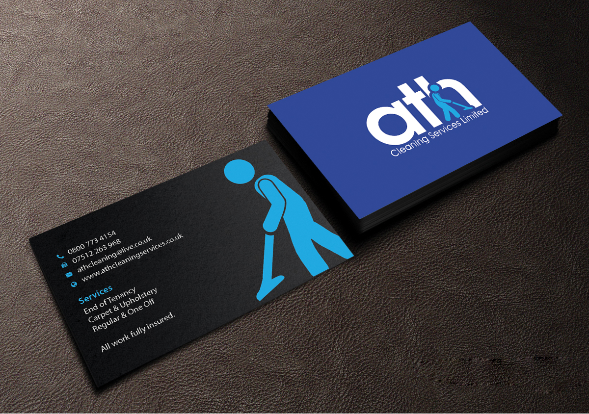 Business Card Design by Creations Box 2015 for ATH Cleaning Services Ltd | Design #9925986