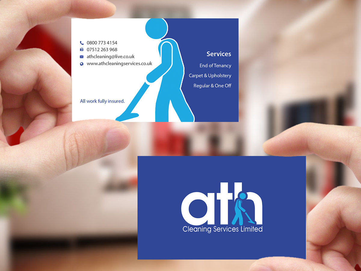 Business Card Design by Creations Box 2015 for ATH Cleaning Services Ltd | Design #9925989