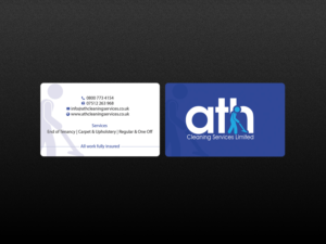 Business Card Design by Creations Box 2015 for ATH Cleaning Services Ltd | Design: #9935453