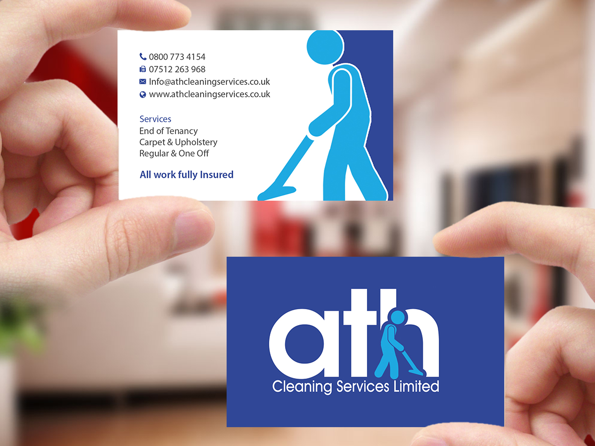 Business Card Design by Creations Box 2015 for ATH Cleaning Services Ltd | Design #9935454