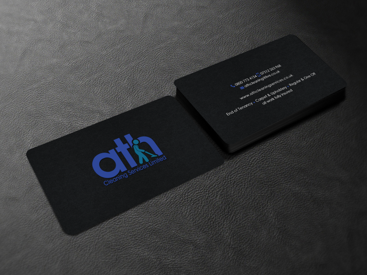 Business Card Design by chandrayaan.creative for ATH Cleaning Services Ltd | Design #10013463