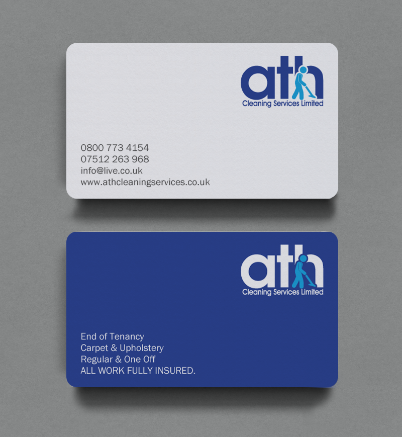 Visitenkarten-Design von chandrayaan.creative für ATH Cleaning Services Ltd | Design #10202461