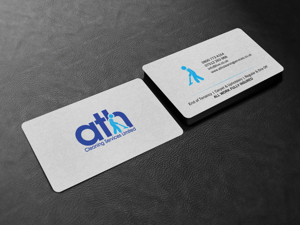 Visitenkarten-Design von chandrayaan.creative für ATH Cleaning Services Ltd | Design #10202465