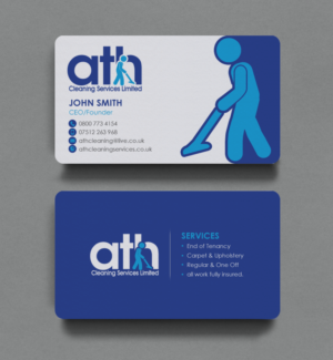 Business Card Design by chandrayaan.creative for ATH Cleaning Services Ltd | Design #9924896