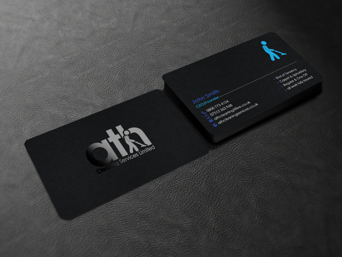 Business Card Design by chandrayaan.creative for ATH Cleaning Services Ltd | Design #9924953