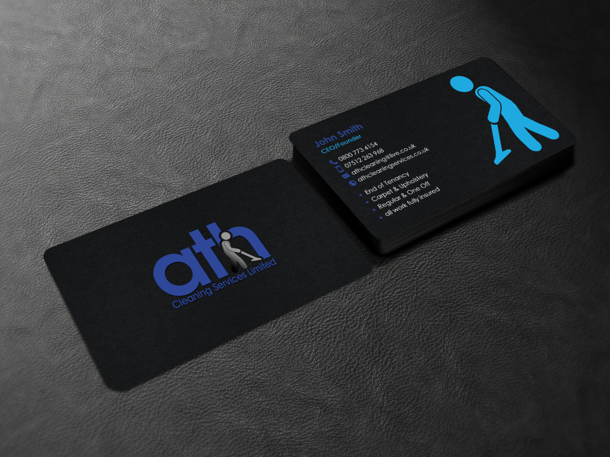 Business Card Design by chandrayaan.creative for ATH Cleaning Services Ltd | Design #9924959