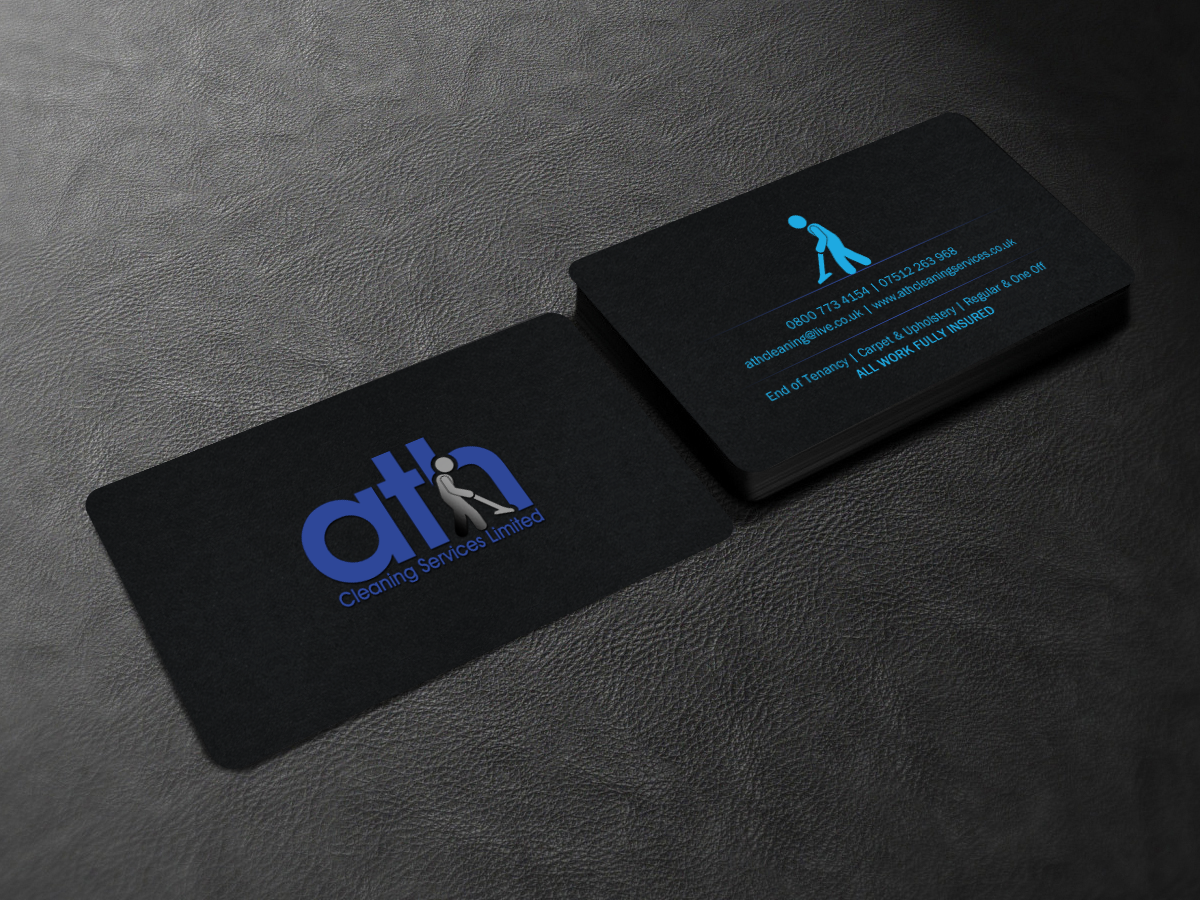 Business Card Design by chandrayaan.creative for ATH Cleaning Services Ltd | Design #9933768