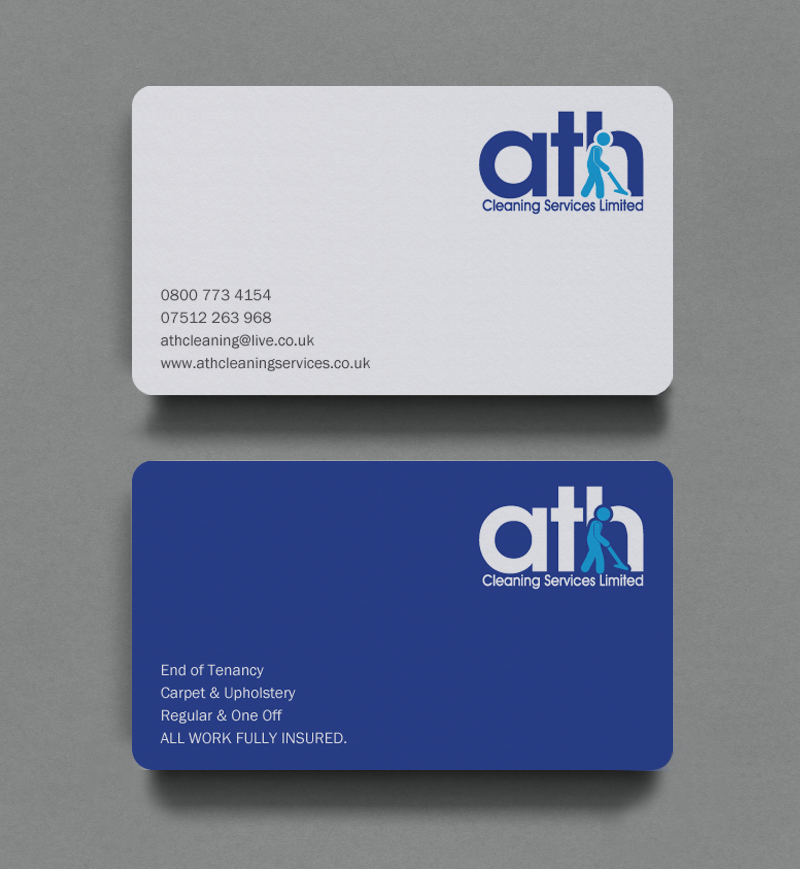 Design de Carte de Visite par chandrayaan.creative pour ATH Cleaning Services Ltd | Design #9933772