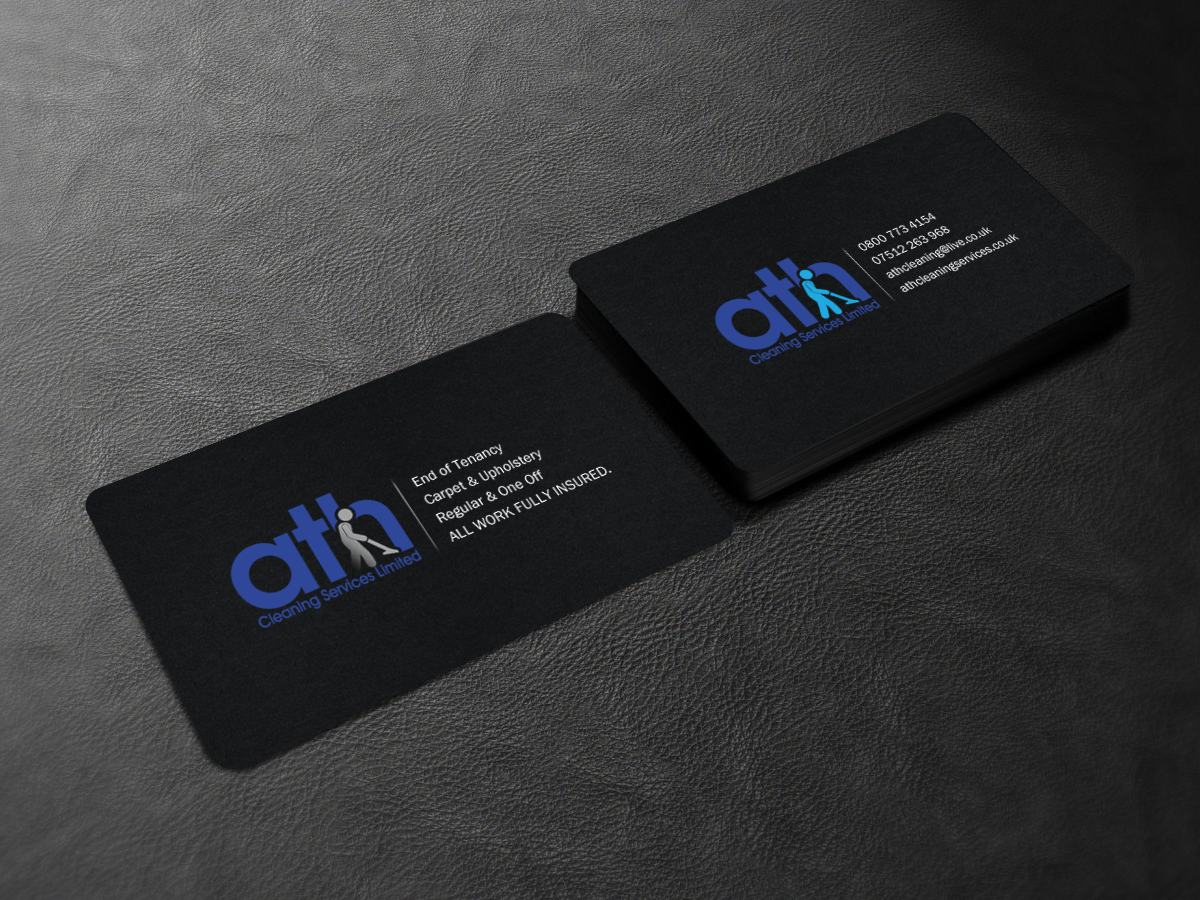 Business Card Design by chandrayaan.creative for ATH Cleaning Services Ltd | Design #9933776