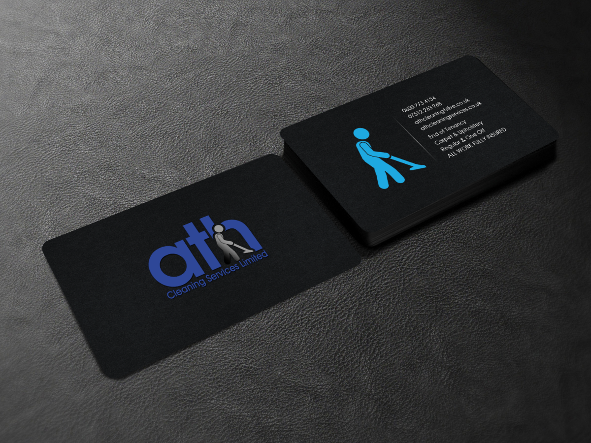 Business Card Design by chandrayaan.creative for ATH Cleaning Services Ltd | Design #9933778
