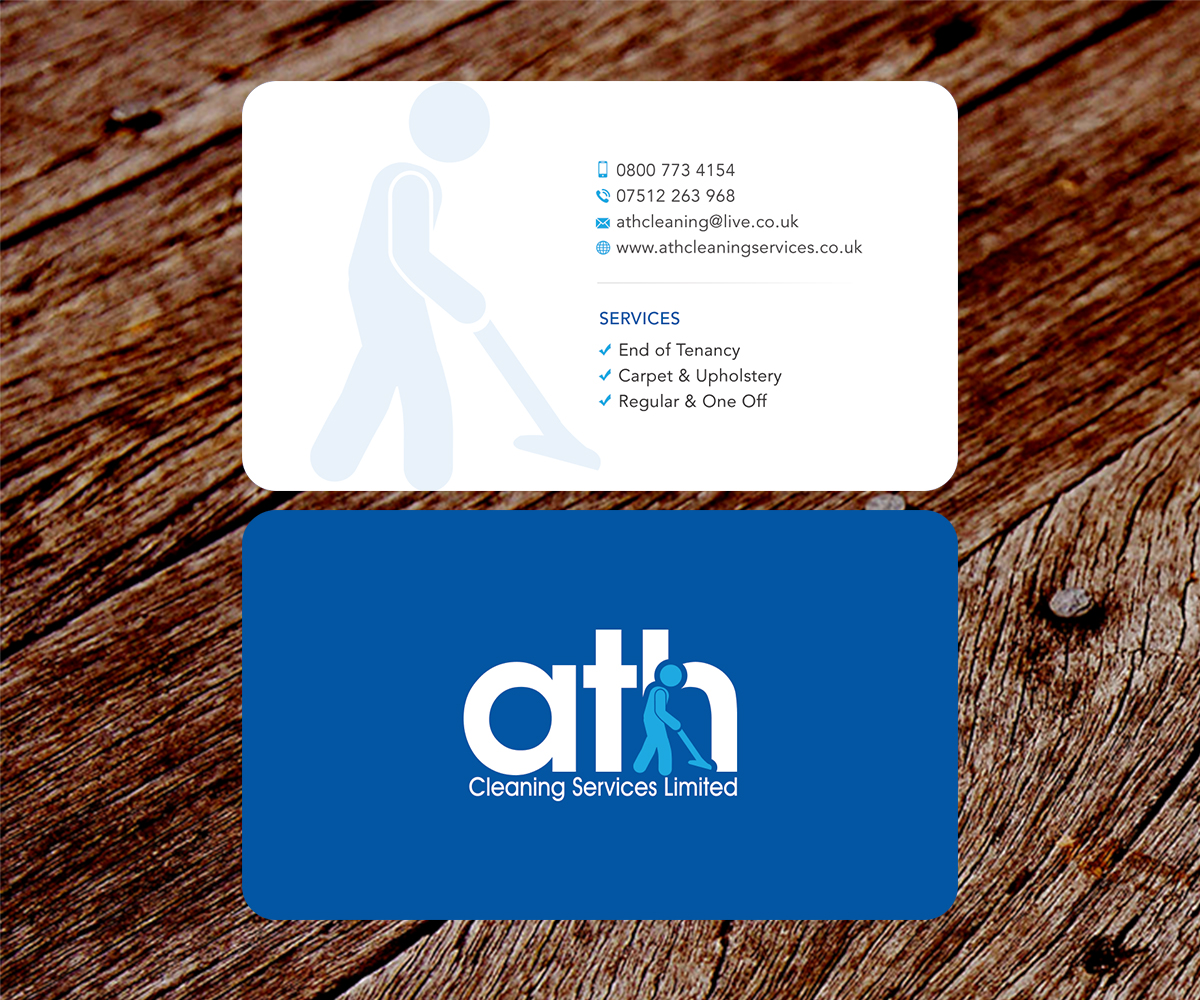 Business Card Design by SS_Designs for ATH Cleaning Services Ltd | Design #10170255