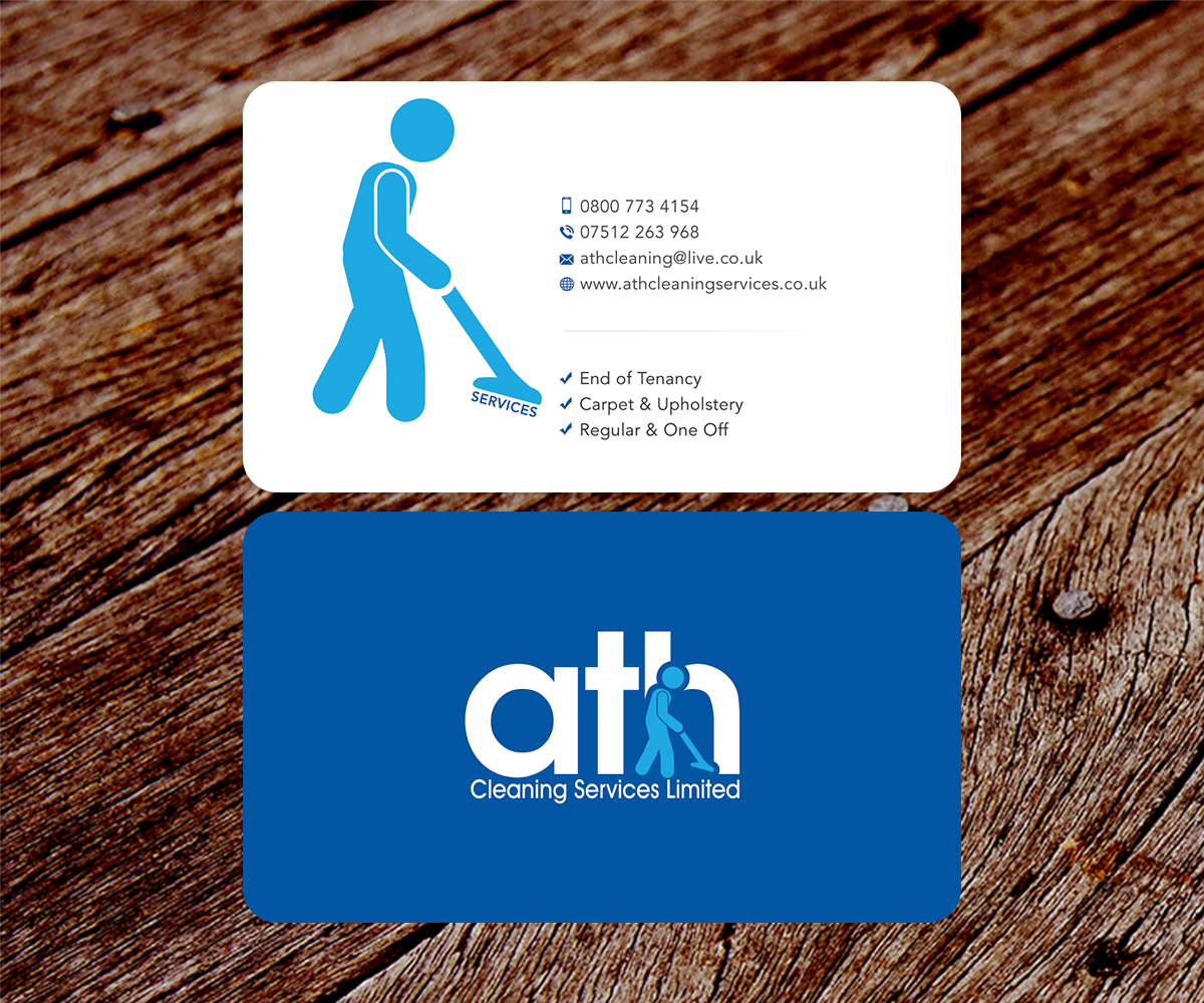 Business Card Design by SS_Designs for ATH Cleaning Services Ltd | Design #10170256