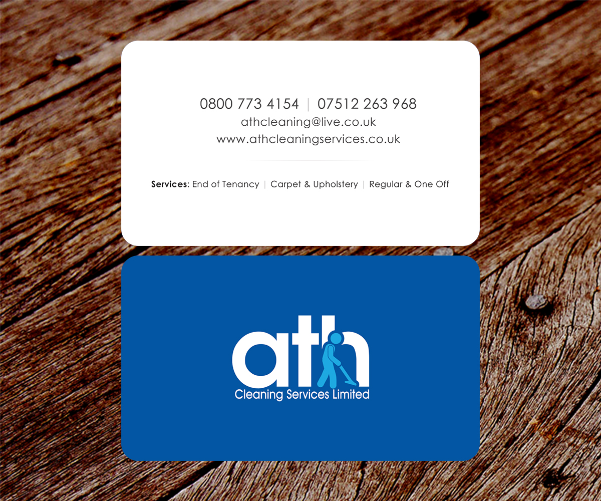 Business Card Design by SS_Designs for ATH Cleaning Services Ltd | Design #10170366