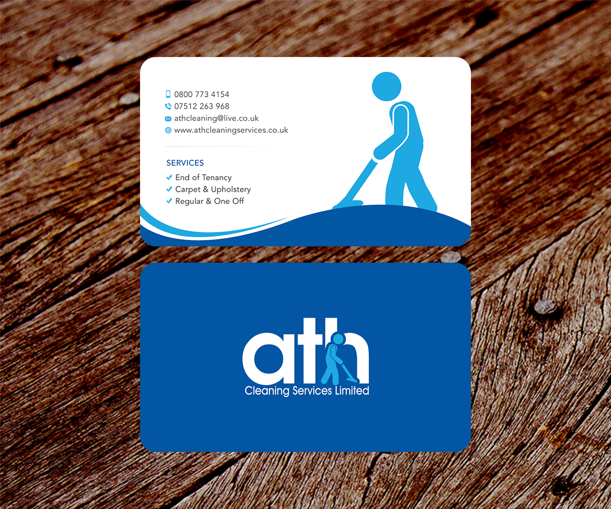 Business Card Design by SS_Designs for ATH Cleaning Services Ltd | Design #10219596