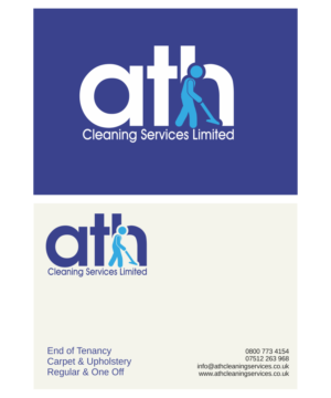 Business Card Design by bluepinkpanther_ for ATH Cleaning Services Ltd | Design: #9958973