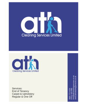 Business Card Design by bluepinkpanther_ for ATH Cleaning Services Ltd | Design: #9958975