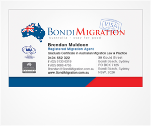 Visitenkarten-Design von Christina Smith für Bondi Migration | Design: #2146408