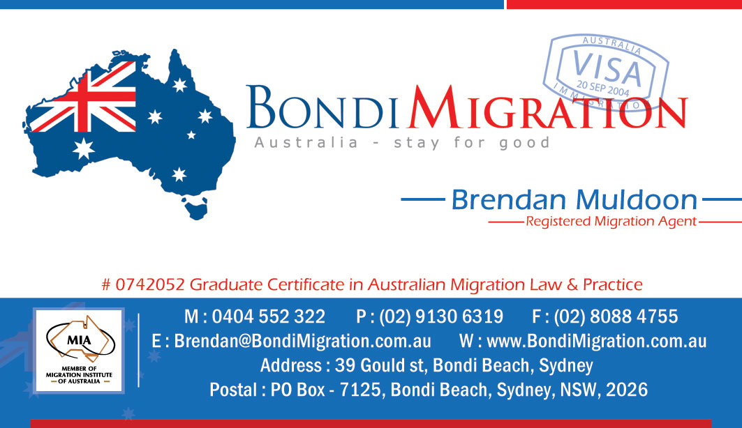 Business Card Design by Akki47Design for Bondi Migration | Design #2148863