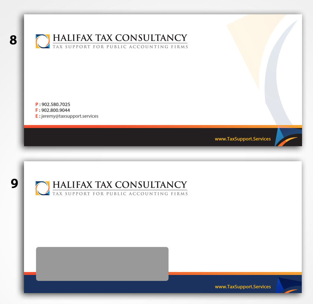 Envelope Design by MDesigns ™ for Halifax Tax Consultancy Inc. | Design #9893879