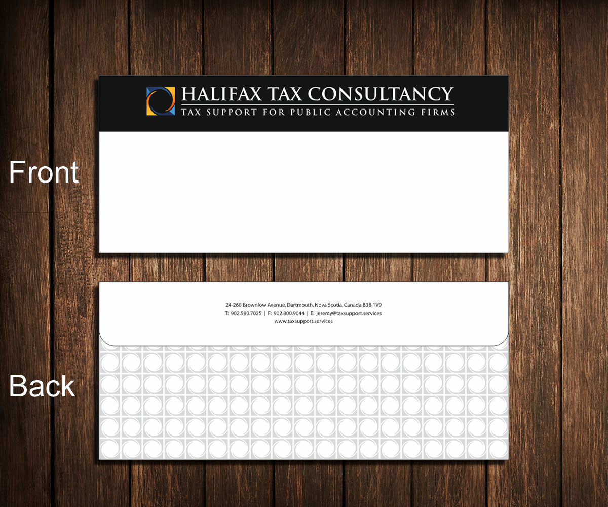 Design Enveloppe par DZINO pour Halifax Tax Consultancy Inc. | Design #9938715