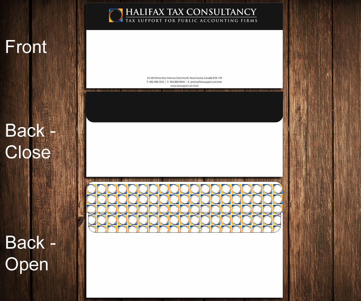 Design Enveloppe par DZINO pour Halifax Tax Consultancy Inc. | Design #9938723